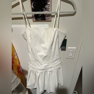Wild Fable White pleated mini dress